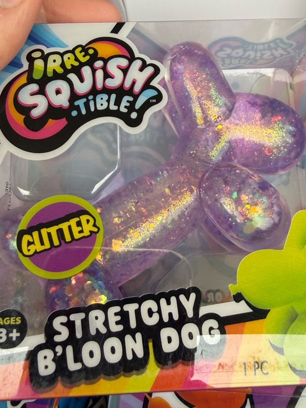 Squishy Gel Confetti Balloon Dog sensory Irre Squish Tible Stretchy - Picture 4 of 5